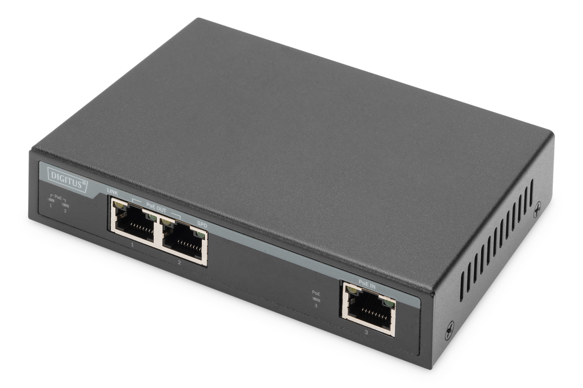 Image of Digitus 2 Port Gigabit 4PPoE Extender, 802.3at, 60 W