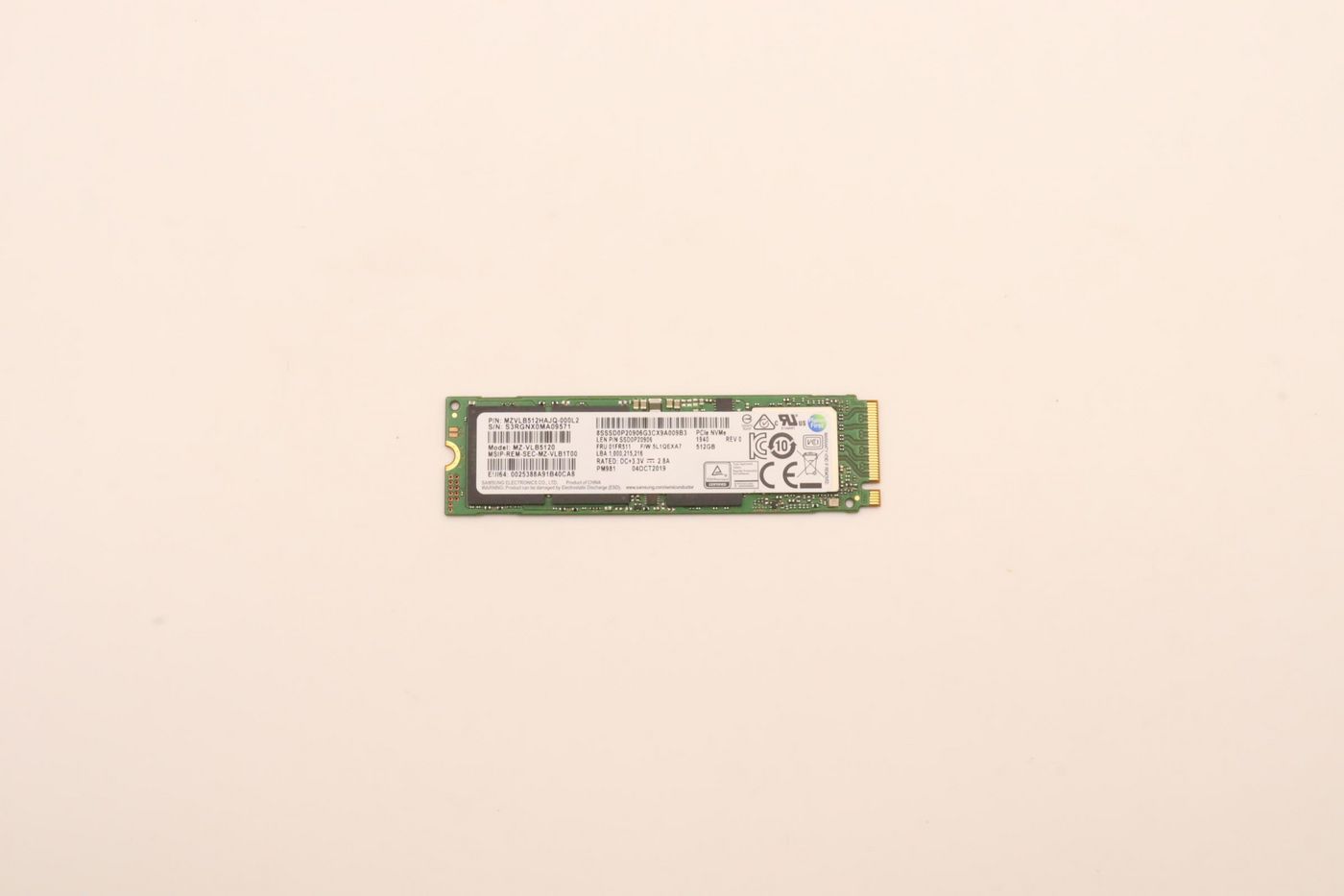 Image of Lenovo SSD PM981 PCIe 512G SAM - Approx 1-3 working day lead.
