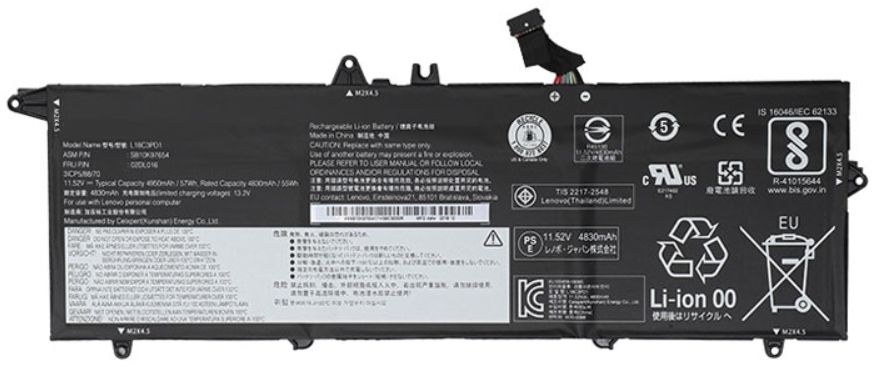 Image of Lenovo Battery 3c, 57Wh, LiIon, SMP - Approx 1-3 working day lead.