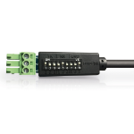PureTools PTM-RS100 serial cable Black, Green 1.5 m 9-pin D-Sub 3-pin Phoenix