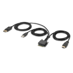 Belkin F1DN2MOD-HC-HP6 KVM cable Black 1.8 m