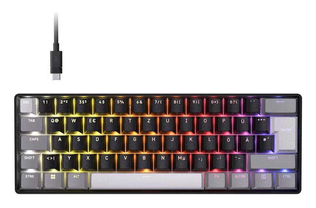 Corsair CLIPPER PRO MINI 60 keyboard Gaming USB QWERTZ French Black