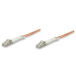 Intellinet Fiber Optic Patch Cable, OM2, LC/LC, 1m, Orange, Duplex, Multimode, 50/125 µm, LSZH, Fibre, Lifetime Warranty, Polybag