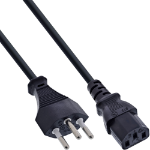 InLine power cable, Switzerland, black, 1.8m