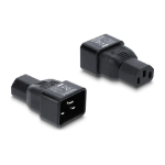 DeLOCK 80657 tussenstuk voor kabels 1 x 3 pin IEC 60320 C20 1 x 3 pin IEC 60320 C13 Zwart