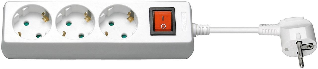 Microconnect GRU003W-SWITCH power extension 1.5 m 3 AC outlet(s) Indoor White