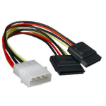 Astrotek Internal Power to SATA Molex Cable - 4 pins to 2x 15 pins 18AWG RoHS