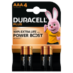 Duracell AAA Plus Alkaline 150% Extra Life Power Boost 1.5V Pack of 4