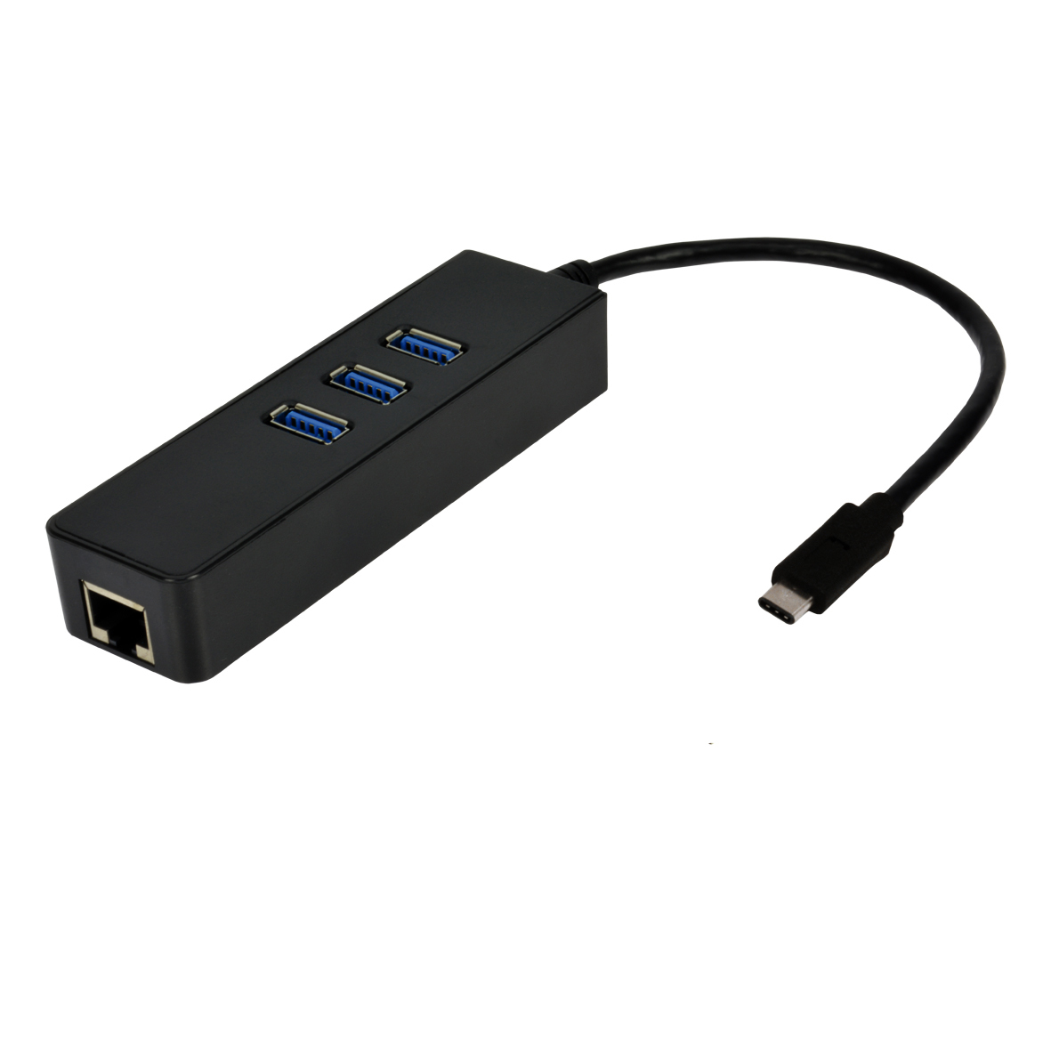 MCL USB Type-C to Gigabit Ethernet adapter with 3 ports hub USB 3.0