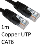 TARGET RJ45 (M) to RJ45 (M) CAT6 1m Black OEM Moulded Boot Copper UTP Network Cable