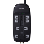 CyberPower CSHT808TC surge protector Black 8 AC outlet(s) 125 V 94.5" (2.4 m)