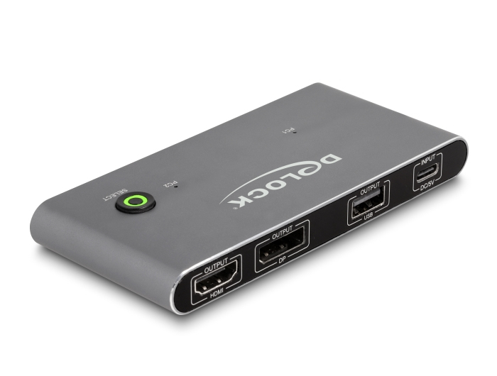EU Product - USB-C KVM Switch zu HDMI und DisplayPort 8K MST mit USB 2.0 thumbnail