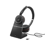 Jabra Evolve 75 Headset Wired & Wireless Head-band Calls/Music Bluetooth Charging stand Black