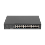 Lanberg RSGE-24 network switch Unmanaged Gigabit Ethernet (10/100/1000) 1U Black