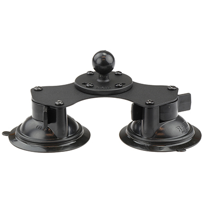 RAM Mounts Twist-Lock Dual Suction Cup Base with Ball