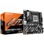 GIGABYTE B840M D2H Motherboard - AMD Ryzen 9000 CPUs, 5+2+2 Phases VRM, up to 7600MHz DDR5, 1xPCIe 4.0 + 1xPCIe 3.0 M.2, 2.5GbE LAN, USB 3.2 Gen 1