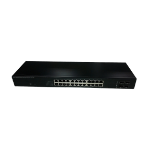 Longshine LCS-GSP9428 netwerk-switch Managed Gigabit Ethernet (10/100/1000) Power over Ethernet (PoE) 1U Zwart