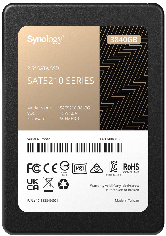 Image of Synology SSD 2.5” SATA 3840GB 2.5" Serial ATA III