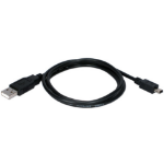 QVS 0.3m USB 2.0 USB cable 11.8" (0.3 m) USB A Mini-USB B Black