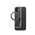 PanzerGlass CARE by ® Feature Case Transparent w. Black Kickstand & MagSafe iPhone 16