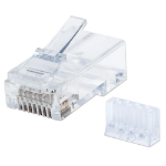 Intellinet RJ45 Modular Plugs, Cat6, UTP, 3-prong, for solid wire, 15 µ gold plated contacts, 90 pack