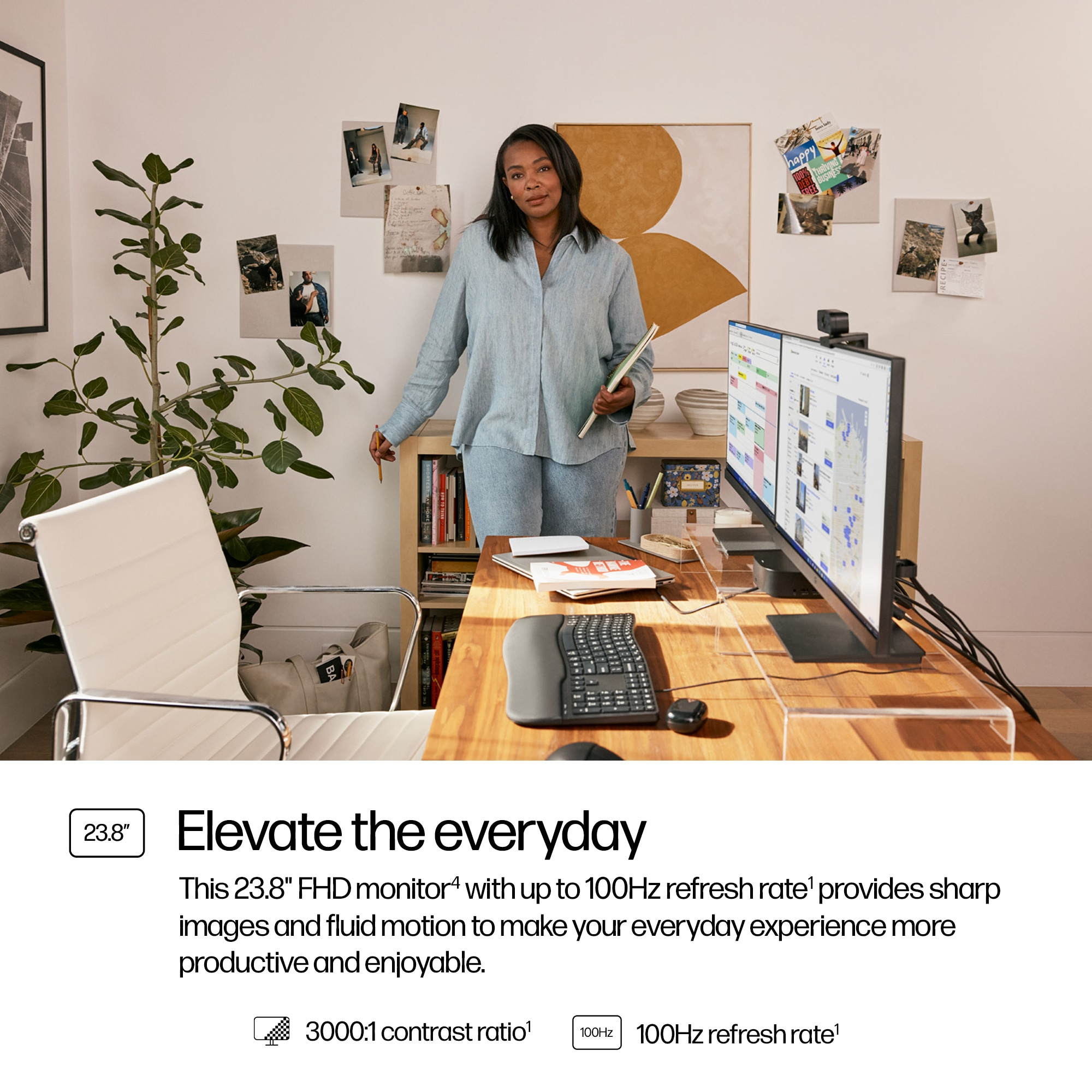 HP Series 3 Pro 23.8 inch FHD Monitor - 324pv