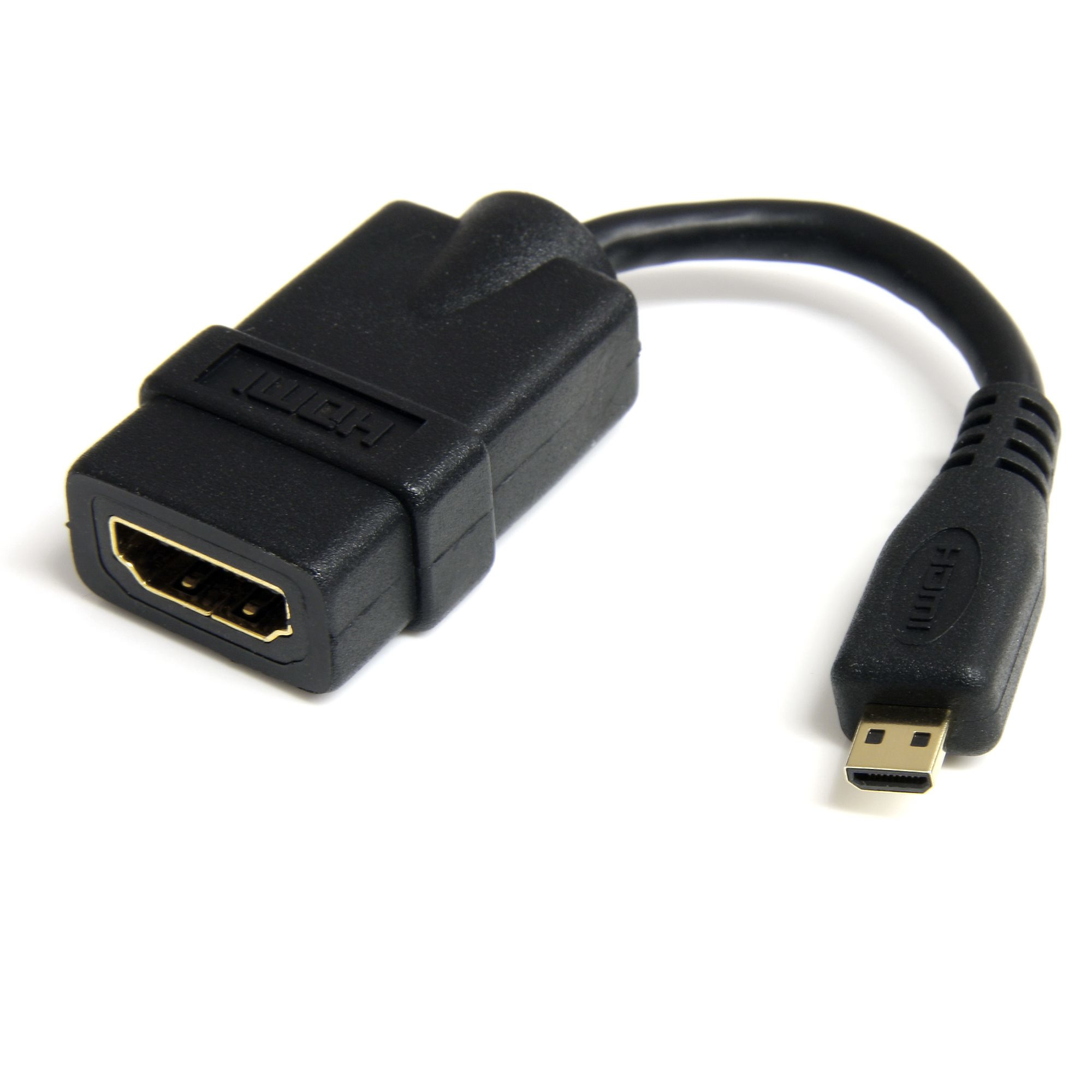 StarTech.com Micro HDMI to HDMI Adapter - 4K 30Hz Video - Durable High Speed Micro HDMI Type-D to HDMI 1.4 Converter/Cable Adapter Dongle - Ultra HD HDMI Monitors, TVs & Displays - M/F