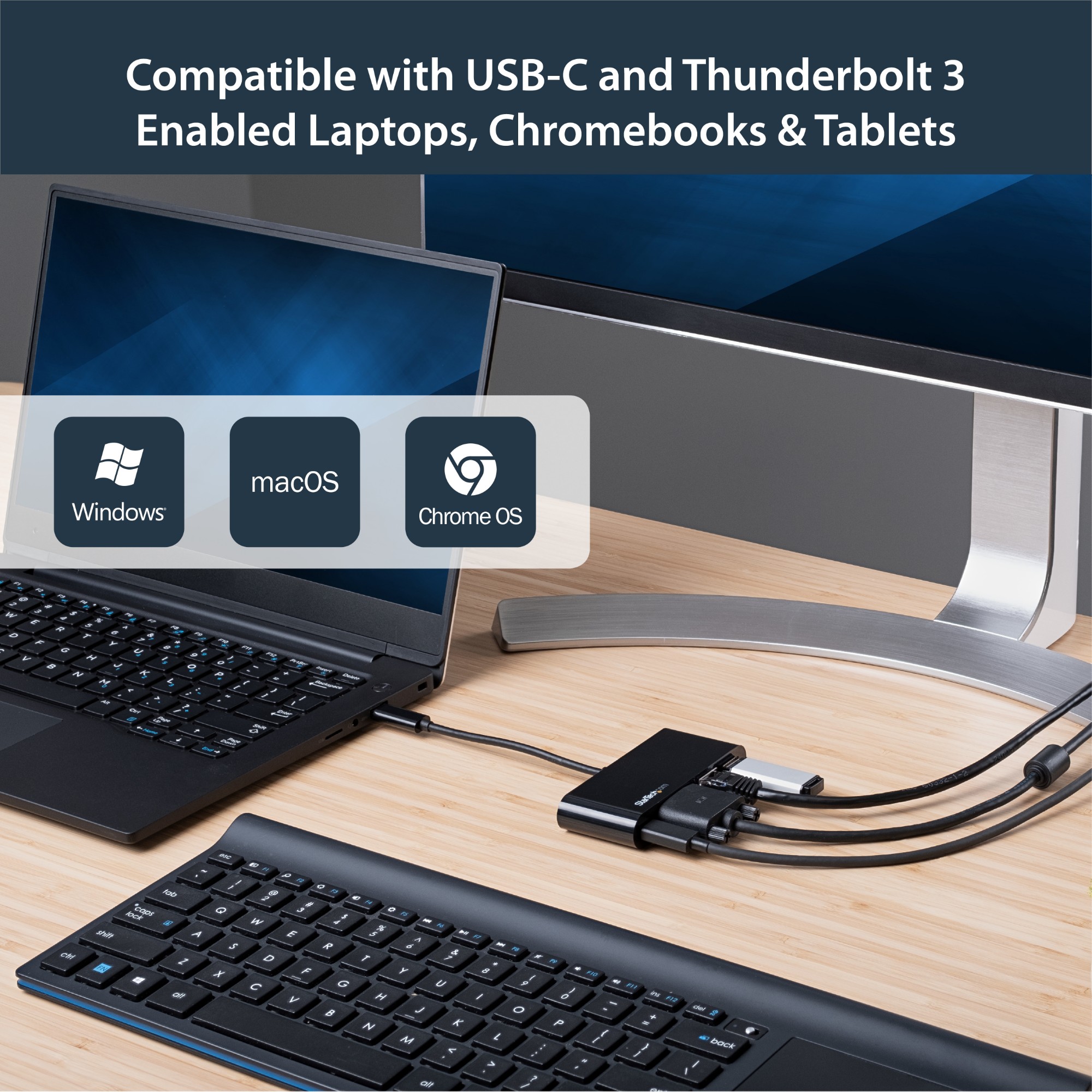 StarTech.com USB-C VGA Multiport Adapter - Power Delivery (60W) - USB 3.0 - GbE