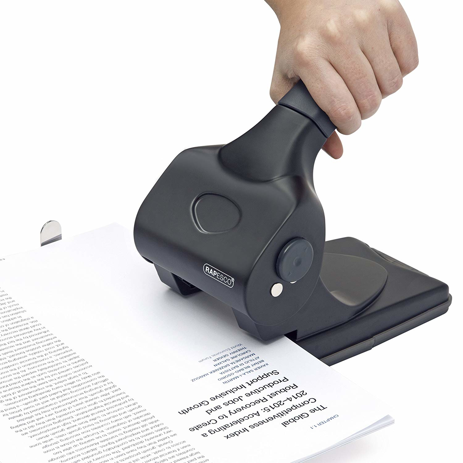 Rapesco ALU 65 Metal hole punch Black