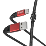 Hama Extreme USB-kabel USB 2.0 1,5 m USB A USB C Zwart, Rood