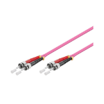 Alcasa 15m ST/ST Glasvezel kabel OM4 Violet
