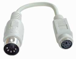 Image of Lindy PS/2 - AT Port Adapter Cable PS/2 cable 0.15 m 6-p Mini-DIN...