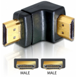 DeLOCK Adapter HDMI male > HDMI male 90° down HDMI 1.3 Black