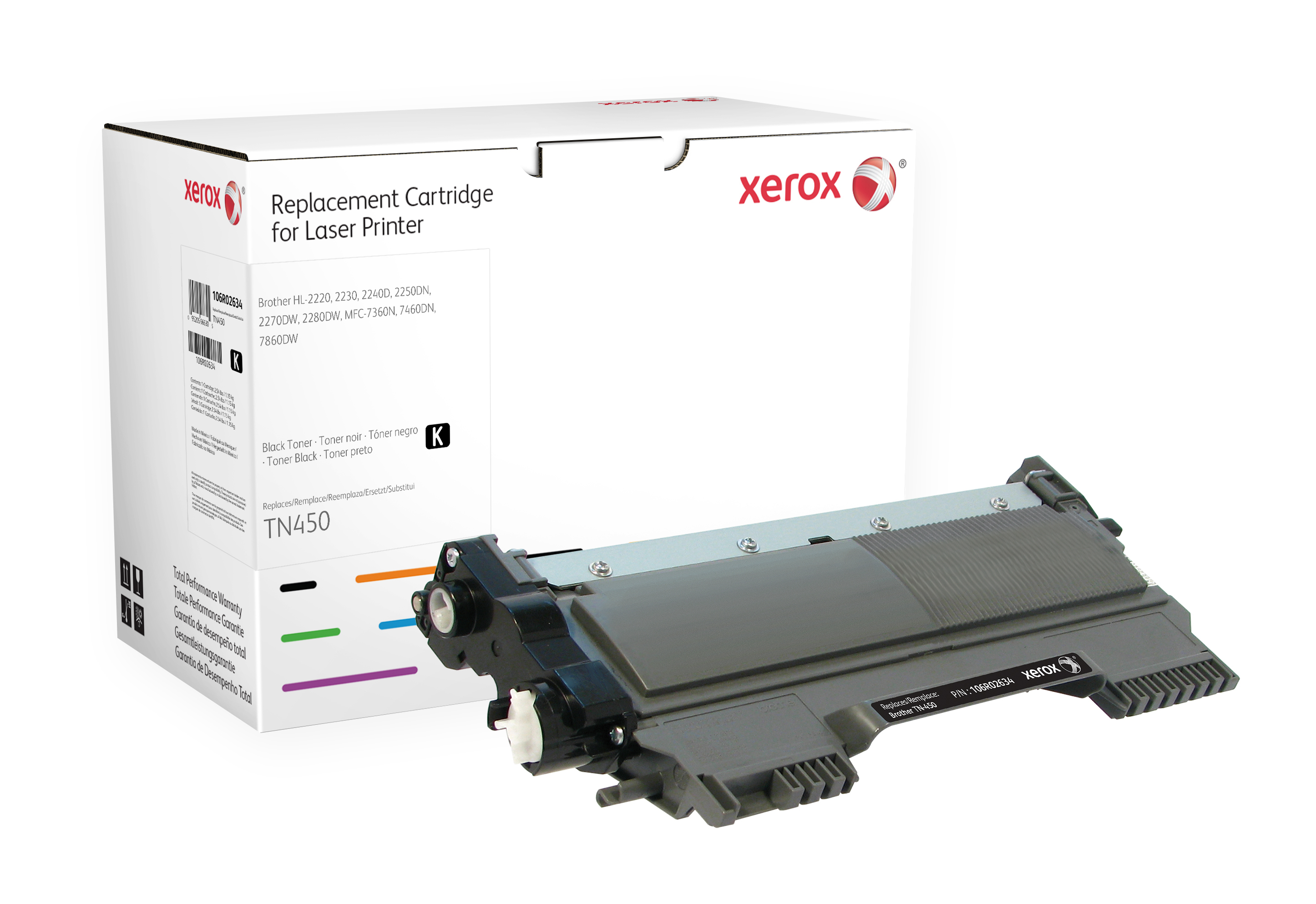 Image of Xerox 106R02634 Toner-kit, 2.6K pages/5% (replaces Brother TN2220)...