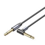 Vention AUDIO 6.3mm M to 6.3mm M Right Angle Braided-Metal 3.0m BKEHI
