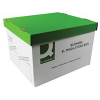 Q-CONNECT+Q-CONNECT+MEGASTORE+BOX+GRN%2FWHT+PK10