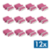 LogiLink Fiber Adapter LC Quad, 12 pieces, with flange, violet