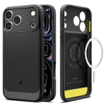 Spigen Rugged Armor (MagFit) mobiele telefoon behuizingen 16 cm (6.3") Hoes Zwart