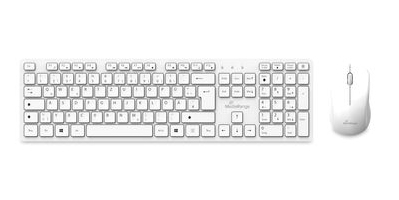 MediaRange MROS278 keyboard Mouse included Home/Office USB QWERTZ German White