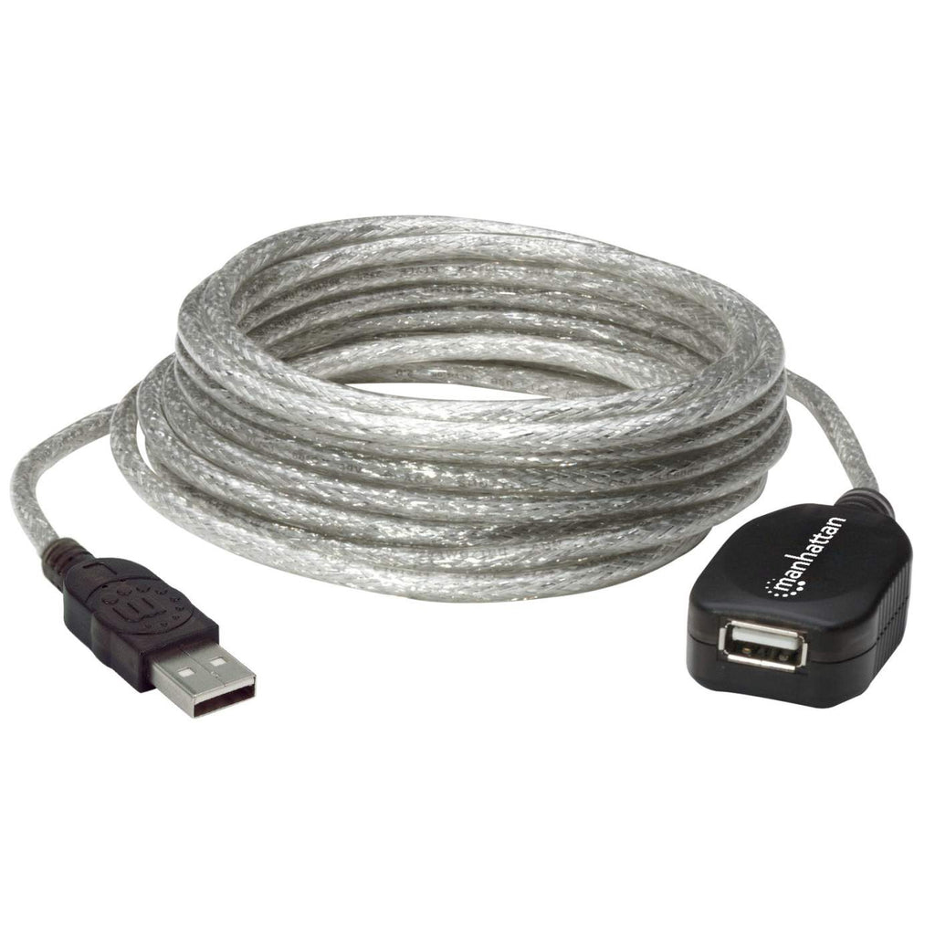 Image of Manhattan USB-A Active Extension Cable. 5m. Male to Female. USB 2.0. 4