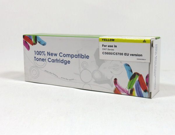 Data Direct Oki C5600 5700 Toner Yellow Compatible 43381905C