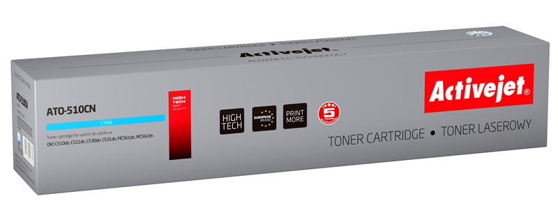 Activejet ATO-510CN toner (replacement for OKI 44469724; Supreme; 5000 pages; cyan)