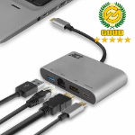 ACT USB-C docking station voor 1 HDMI monitor, ethernet, USB-A, PD pass-through