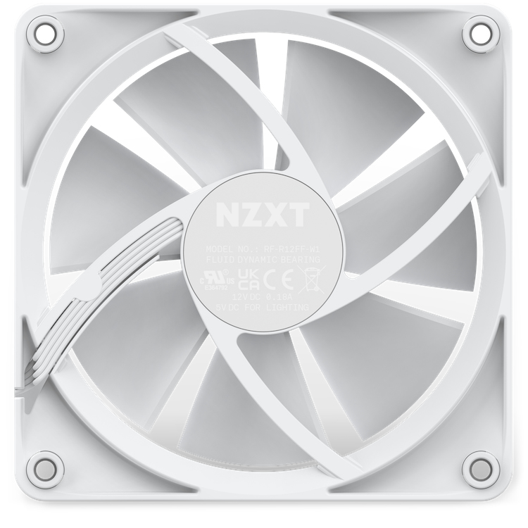 NZXT Aer RGB Blanc 2 Series 120mm - Ventilateur boîtier NZXT