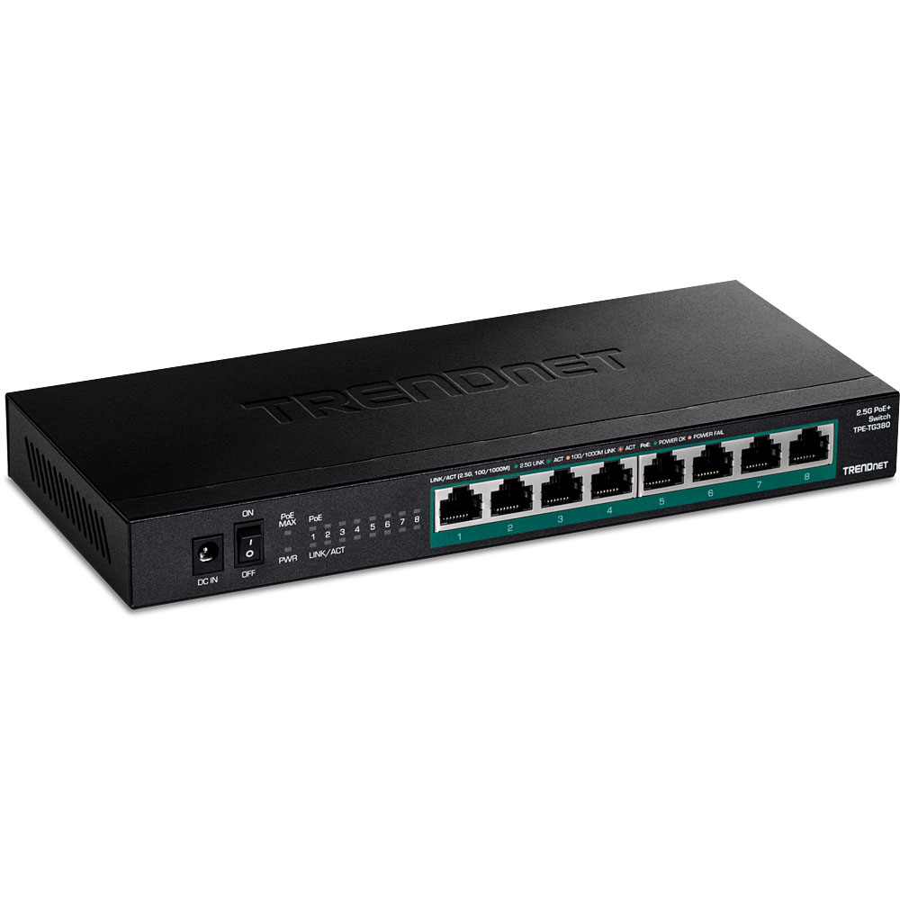 Photos - Switch TRENDnet TPE-TG380 network  Unmanaged 2.5G Ethernet (100/1000/25 