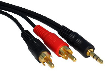 Cables Direct 2TR-310 audio cable 10 m 3.5mm 2 x RCA Black
