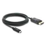 DeLOCK Coaxial USB Type-C to DisplayPort cable (DP Alt Mode) 4K 60 Hz with braided coating 2 m