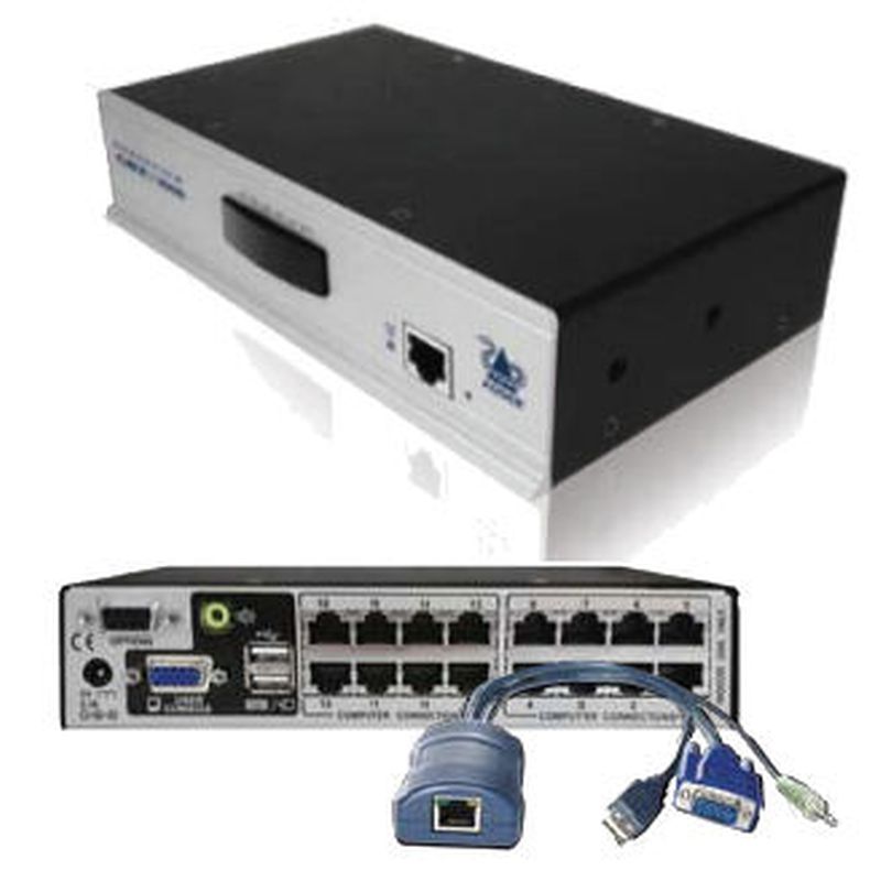 Image of ADDER AdderView CATx KVMA Switch 1 Local User 8 Computers