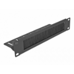 DeLOCK 10″ Cable Management Brush Strip with cable fixing 1U black