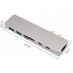 JLC Type C 7 Port Adapter - Silver